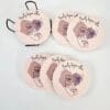 Personalised Gifting : Round Ceramic 6 Piece Coaster Set with Abstract Elegant Lady, "Beauty beings within"