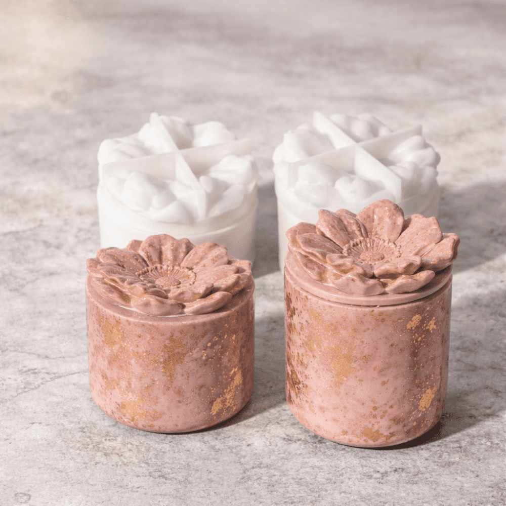 Silicone Mould : Camellia Bloom Flower Jar Silicone Mould (Short & Tall) [CB2]