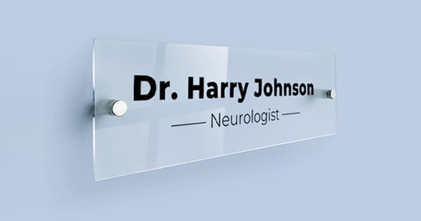 3D UV Print : Direct Print Name Plate (27 by 10.7cm)