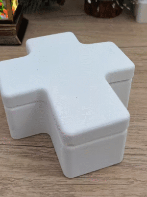 Cross Storage Box Mold2 Silicone Mould : Cross Keepsake Box Silicone Mould (CrsBox)