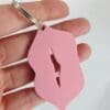 Laser Acrylic Shapes : Pastel Acrylic Range : Lip Shape Keychain, Disc + Keyring (Set of 5)