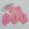Laser Acrylic Shapes : Pastel Acrylic Range : Lip Shape Keychain, Disc + Keyring (Set of 5)