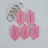 Laser Acrylic Shapes : Pastel Acrylic Range : Lip Shape Keychain, Disc + Keyring (Set of 5)