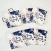 Personalised Gifting : Square Ceramic 6 Piece Coaster Set with theme floral print with "She Blooms with Strength Proverbs 31:25"