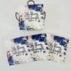 Personalised Gifting : Square Ceramic 6 Piece Coaster Set with theme floral print with "She Blooms with Strength Proverbs 31:25"