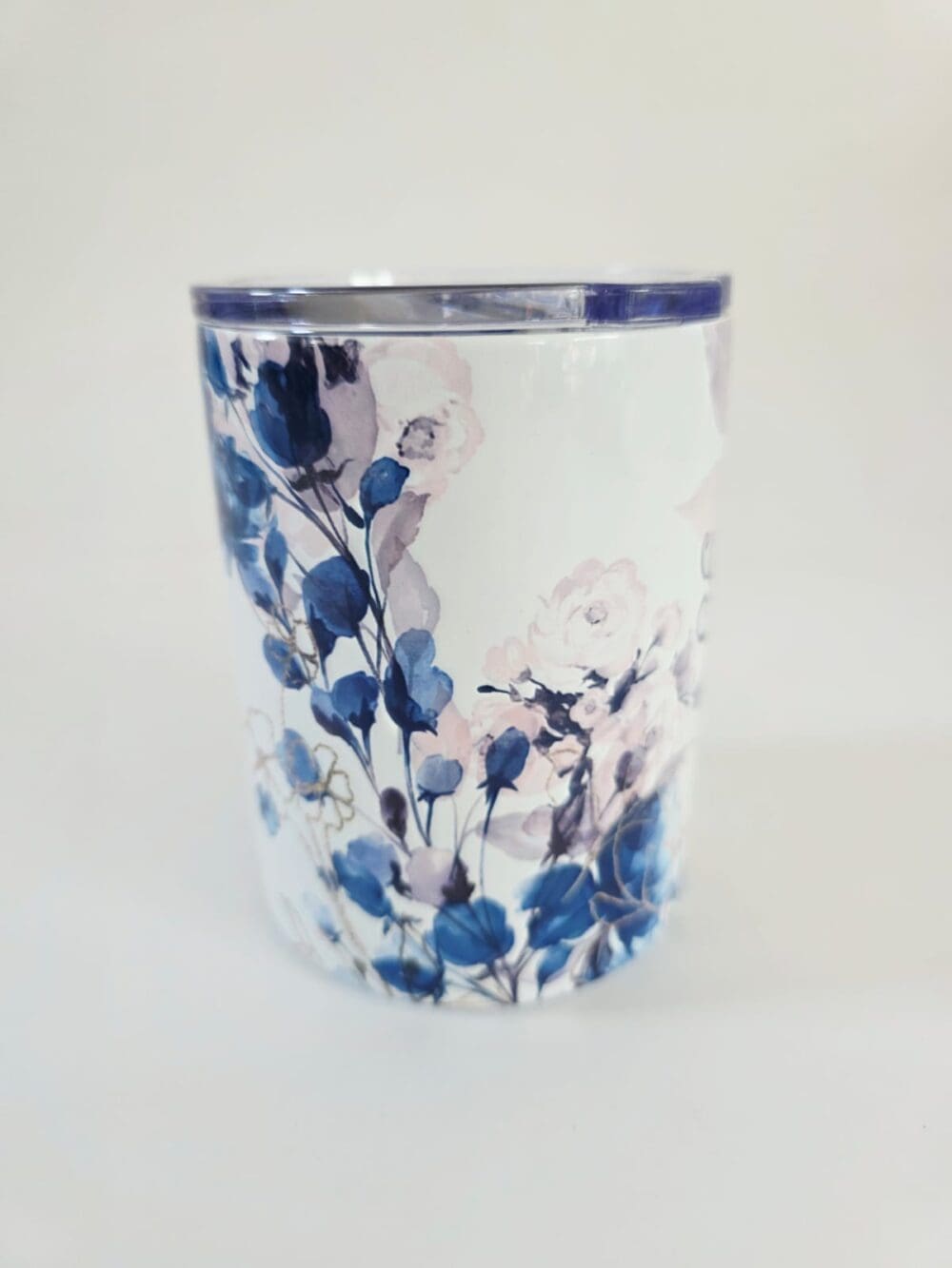 Personalised Gifting : 12oz Tumbler Double Inner Walled & Vacuumed with theme full wrap floral print with "She Blooms with Strength Proverbs 31:25"