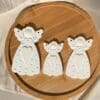 Silicone Mould : 3 Piece Hanging Angel Ornament Siilicone Mould Set (3Pc Set_Ang_Hang)