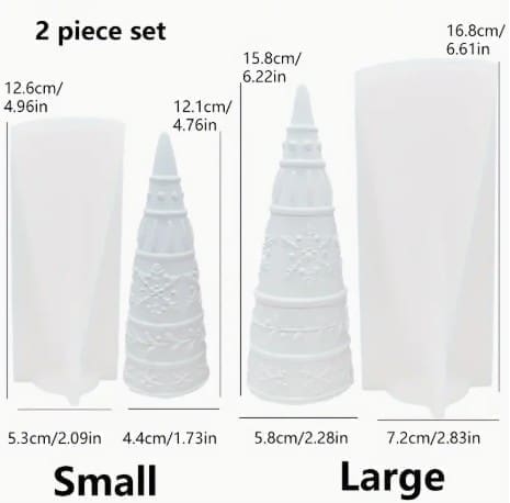 Silicone Mould : 3D 2Piece Christmas Tree (3D_2Pc_CT)