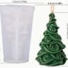 Silicone Mould : 3D Christmas Tree with Roses (3DRose)