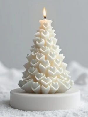 3D Love Tree Silicone Mould : 3D Love Christmas Tree with Hearts (3DLove)
