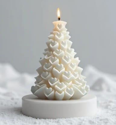 Silicone Mould : 3D Love Christmas Tree with Hearts (3DLove)