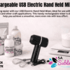 Arts & Crafts : Rechargeable USB Electric Hand Held Mixer (Black or White)