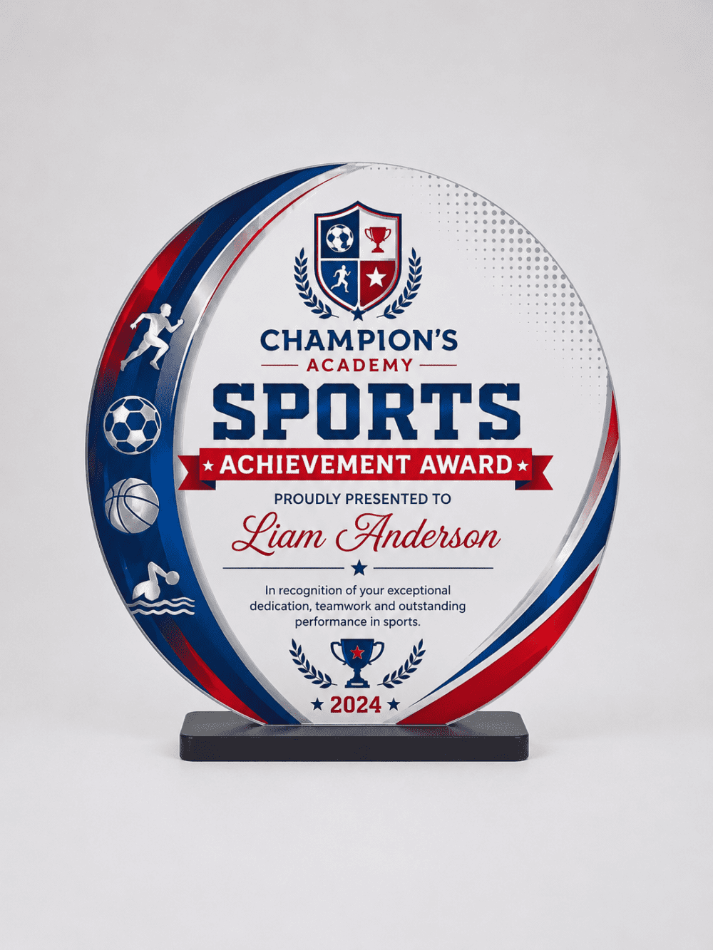 Laser Sublimation Blanks : DIY 3mm Super Glossy Sublimation MDF Circular Style Award/Trophy (Small, Medium & Large)