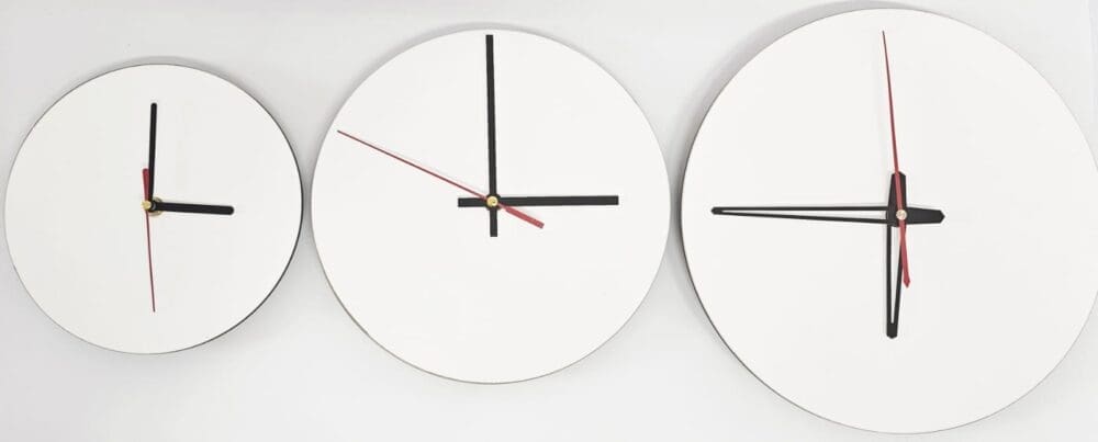 Sublimation Blanks : 3mm Circle Super Gloss Sublimation MDF Clocks (20, 25 & 30cm)