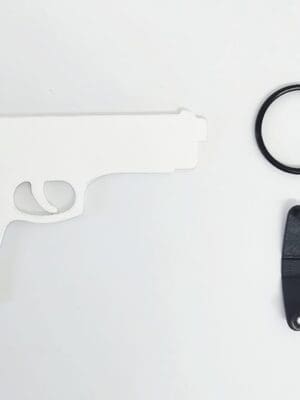 Laser Sublimation Shapes : 2mm Subli-Lux Gun + with split keyring & clip