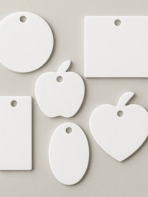 Laser Sublimation Blanks : 2mm Subli Lux Motel Keychain + 30mm Silver Split Keyring