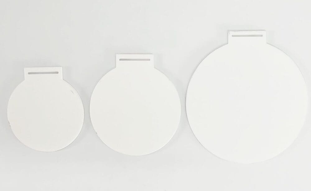Acrylic Medals Laser Sublimation Blanks : 3mm or 5mm Clear Acrylic Medals (S, M, L)