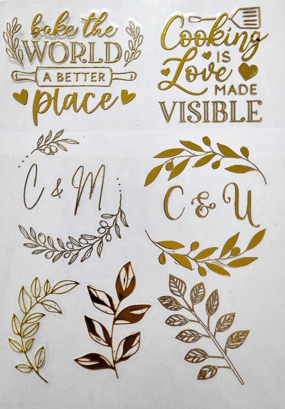 Foiling Gold 3D UV DTF Stickers : FOILING A4 & A3 GOLD Customised Stickers (Gang Sheet Creator)