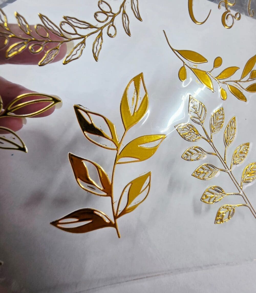 Foiling Gold 2 3D UV DTF Stickers : FOILING A4 & A3 GOLD Customised Stickers (Gang Sheet Creator)