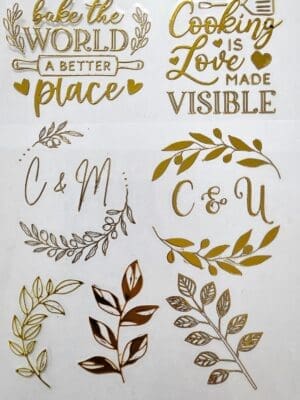 3D UV DTF Stickers : FOILING A4 & A3 GOLD Customised Stickers (Gang Sheet Creator)