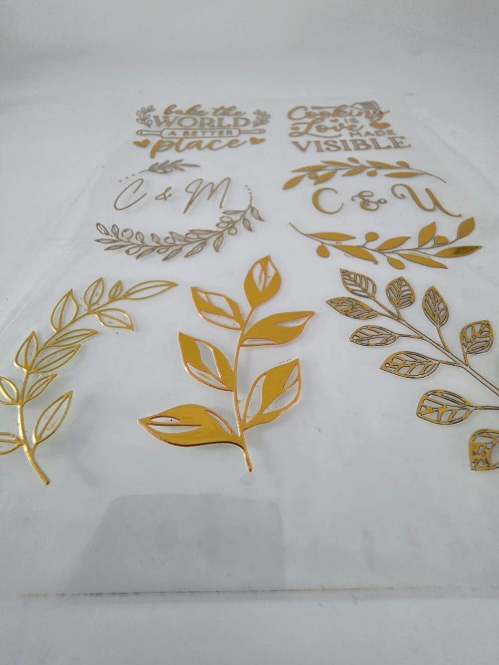 Foling Gold 4 3D UV DTF Stickers : FOILING A4 & A3 GOLD Customised Stickers (Gang Sheet Creator)