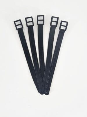 Luggage Tag Fan 4 Black Luggage Straps for Tag Holders (Set of 5)