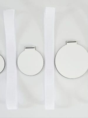 Laser Sublimation Blanks : Super Gloss Sublimation MDF, 3 & 5, S/S & D/S Medals with Sublimation Ribbon (S, M, L)