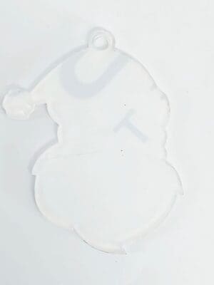 Laser Sublimation Blanks : Subli-Acyrlic (with white coating) Christmas Hanging Ornaments : Father Christmas (3 or 4mm)