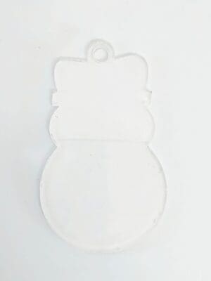 Laser Sublimation Blanks : Subli-Acyrlic (with white coating) Christmas Tree Shapes : Snowman (3 or 4mm)
