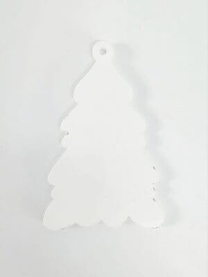 Laser Sublimation Blanks : Subli-Acyrlic (with white coating) Christmas Ornament : Tree Style 2 (3mm or 4mm)