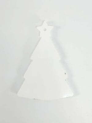 Laser Sublimation Blanks : Subli-Acyrlic (with white coating) Christmas Tree Shapes : Tree Style 3 with star (3mm or 4mm)