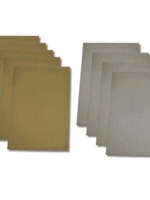 Arts & Crafts : Adhesive Scratch off Stickers Sheets, Gold & Silver (4 Sheets)