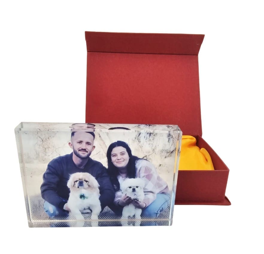 Sublimation Blanks : 2cm Thick Sublimation Crystal Glass (9 × 13 cm) – Premium Photo Block