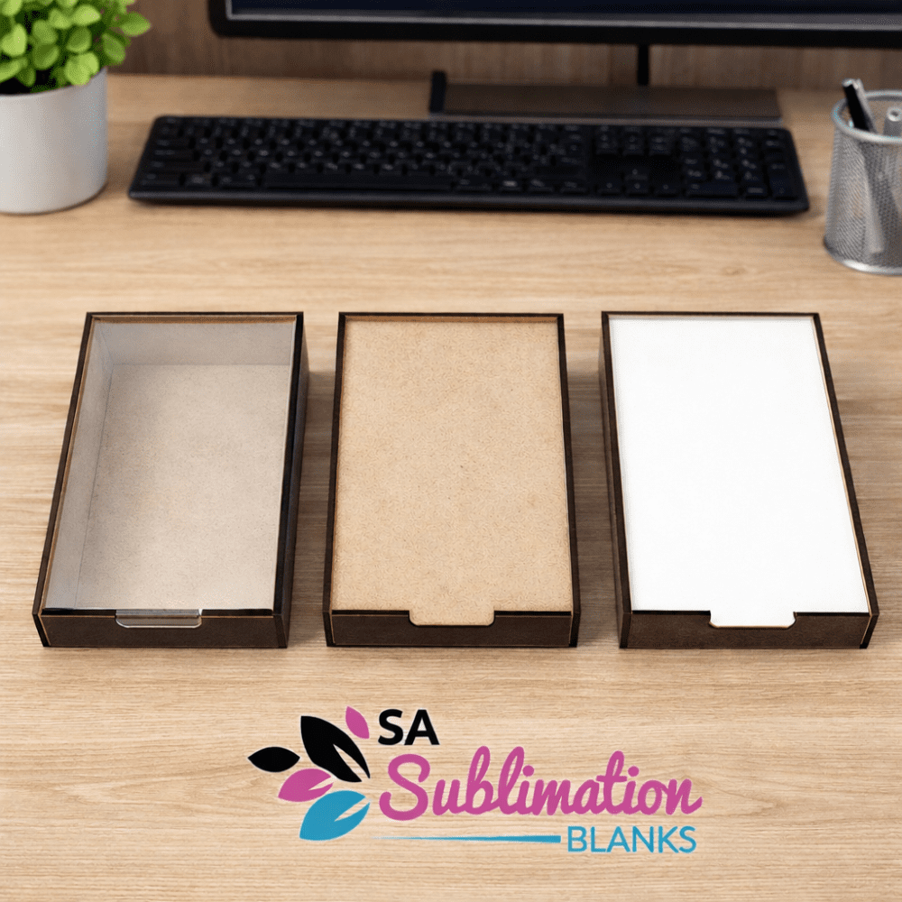 Laser Sublimation Blanks : DIY MDF Sliding Box with 3 lid options