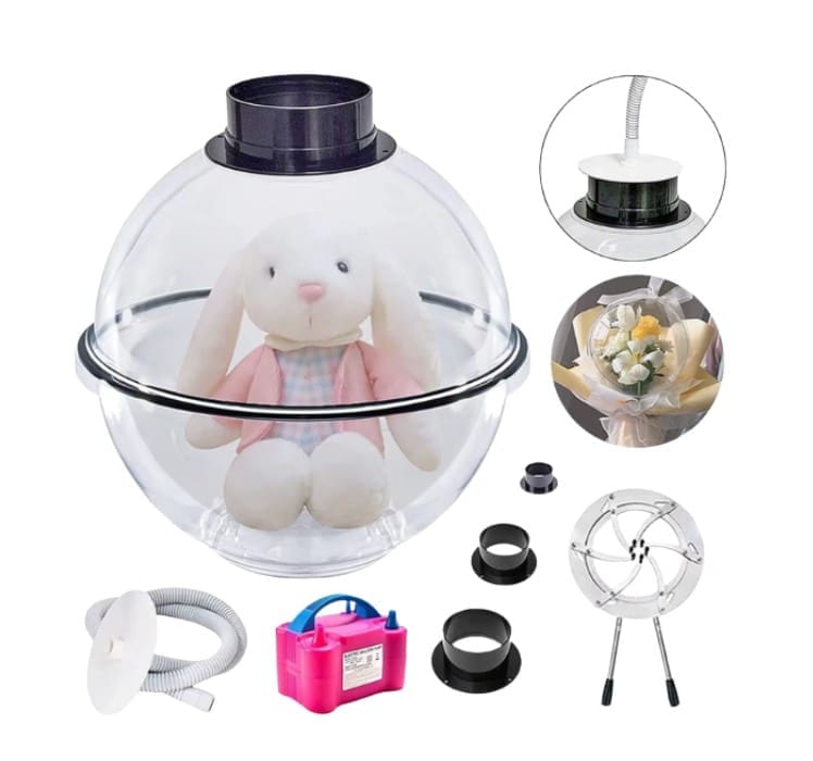 Balloon Art & Consumables : Balloon Stuffing Machine Filling Expander Set + Electric Air Pump [PREORDER ETA 2/3months]
