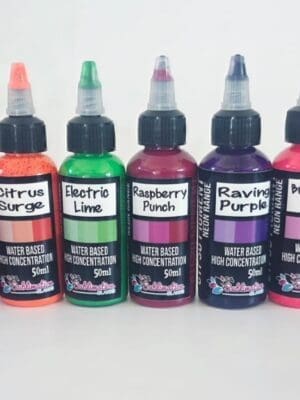 Gypsum Art : Gypso Pigment, 50ml Water-based High Concentration NEON Pigment (12 Colours)