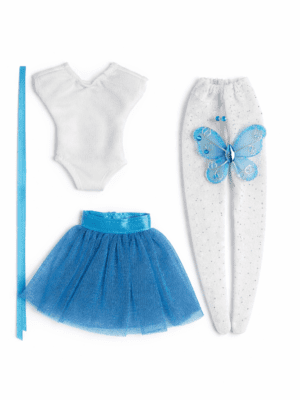 Goosey's Homemade Doll Fashion : Ballet Ballet Set (5 Pieces) : Blue (Locally crafted. Community‑supporting)