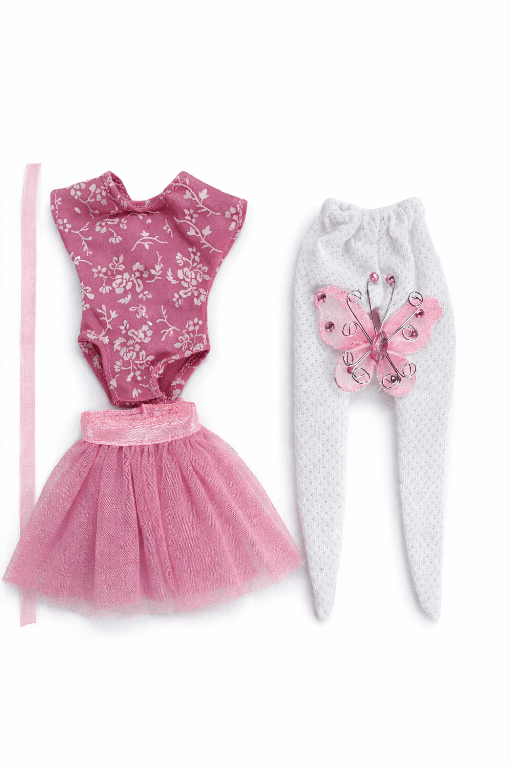Goosey's Homemade Doll Fashion : Ballet Ballet Set (5 Pieces) : Pink (Locally crafted. Community‑supporting)