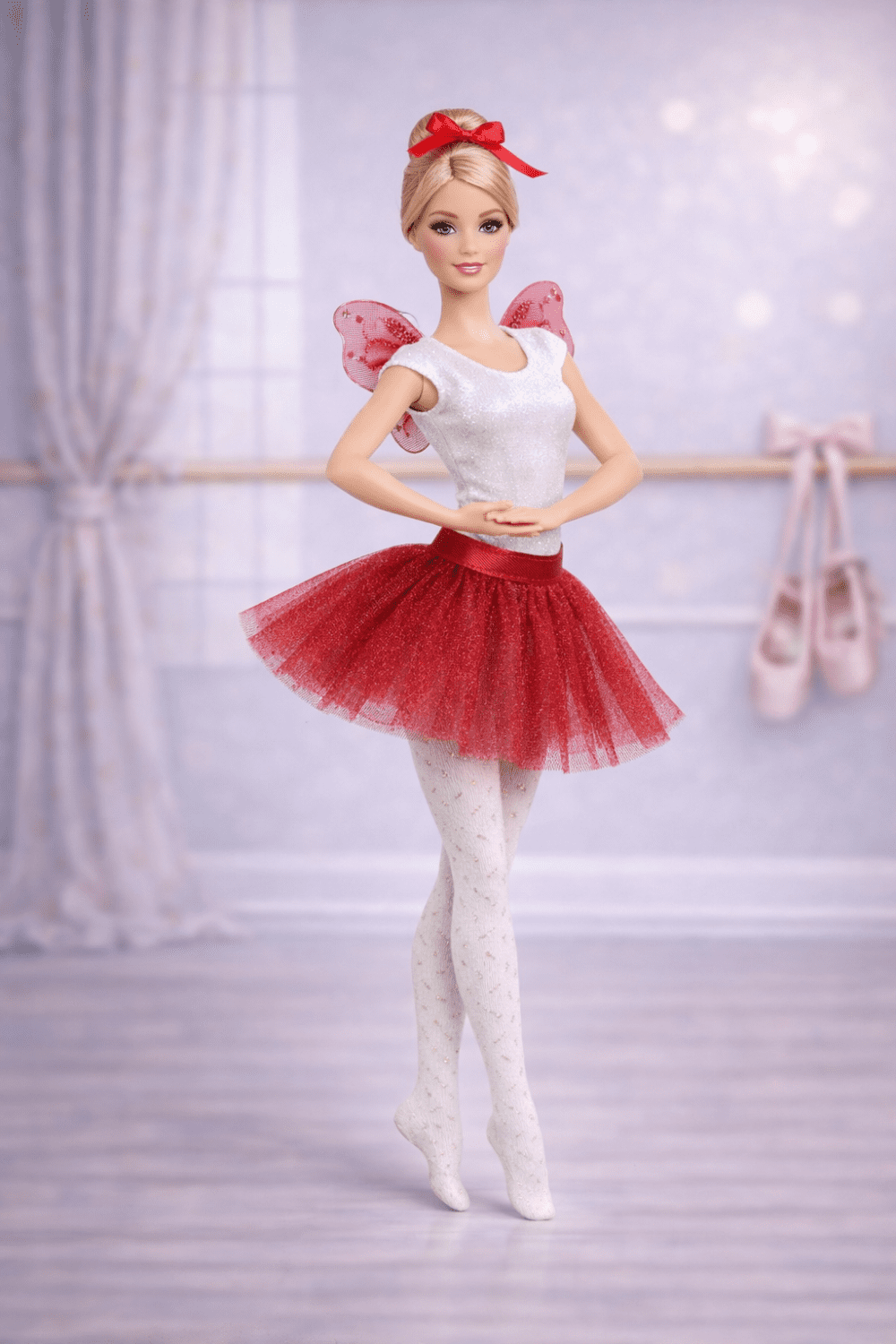 Goosey's Homemade Doll Fashion : Ballet Ballet Set (5 Pieces) : Red (Locally crafted. Community‑supporting)