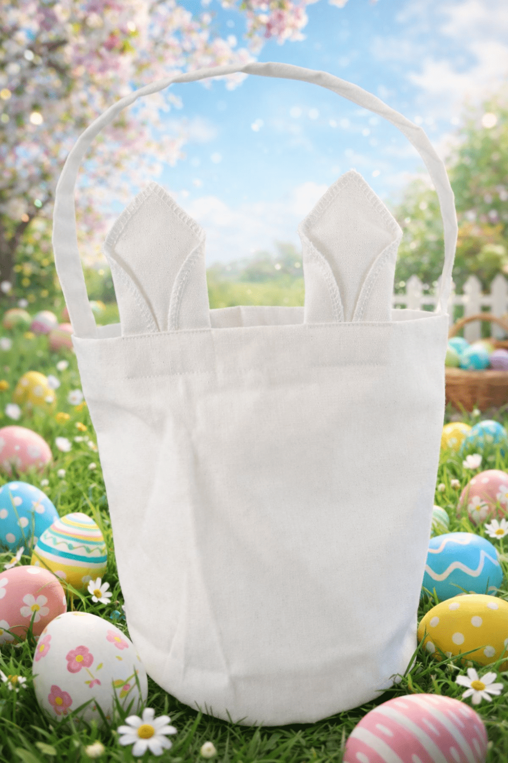 Sublimation Blanks : Easter Bunny WHITE Ears Sublimation Bags – Single or Pack of 5 (Locally crafted. Community‑supporting)