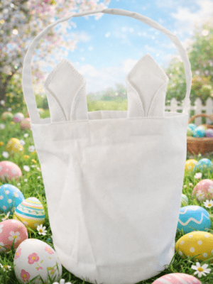 Sublimation Blanks : Easter Bunny WHITE Ears Sublimation Bags – Single or Pack of 5 (Locally crafted. Community‑supporting)