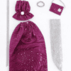 Goosey's Homemade Doll Fashion : Evening Amethyst Glam Set (EVN_7) (Locally crafted. Community‑supporting)