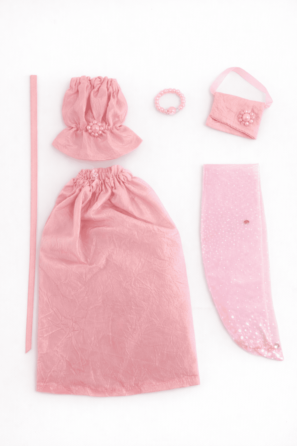 Goosey's Homemade Doll Fashion : Evening Pink Blossom Glam Set (EVN_8) (Locally crafted. Community‑supporting)