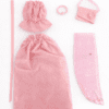 Goosey's Homemade Doll Fashion : Evening Pink Blossom Glam Set (EVN_8) (Locally crafted. Community‑supporting)