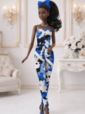 Goosey's Homemade Doll Fashion : Strapless Jumpsuit Set (JPS_8) (Locally crafted. Community‑supporting)