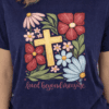 DTF & Consumables : A4 DTF Transfer “Loved Beyond Measure” Floral Christian Cross Design (LBM_DTF) – 6 Different Colour Variants
