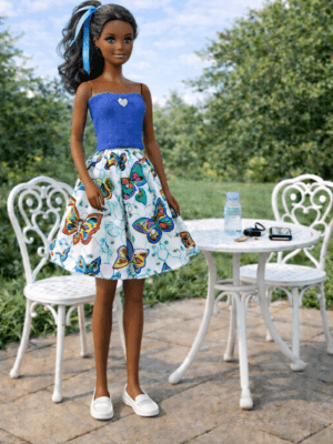 Goosey's Homemade Doll Fashion : Skirt & Strapless Tube Top Set (SKT_TUB_4) (Locally crafted. Community‑supporting)