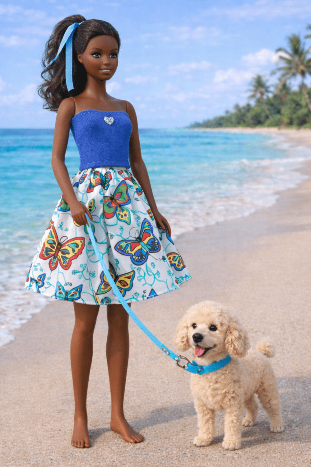 Goosey's Homemade Doll Fashion : Skirt & Strapless Tube Top Set (SKT_TUB_4) (Locally crafted. Community‑supporting)