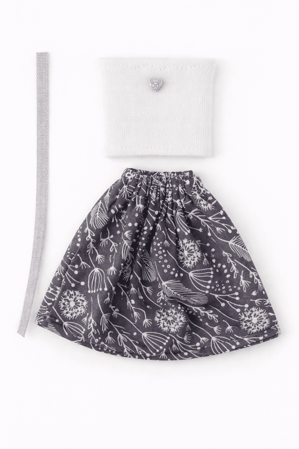 Goosey's Homemade Doll Fashion : Skirt & Strapless Tube Top Set (SKT_TUB_5) (Locally crafted. Community‑supporting)