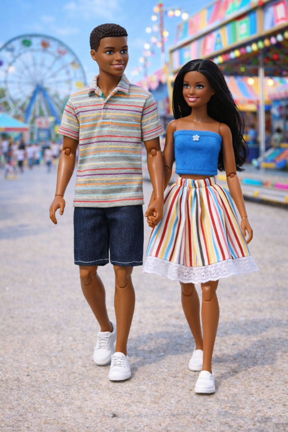 Goosey's Homemade Doll Fashion : Skirt & Strapless Tube Top Set (SKT_TUB_6) (Locally crafted. Community‑supporting)